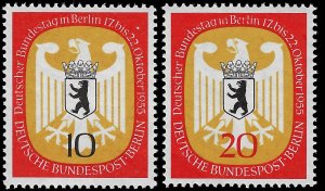 Germany-Berlin 1955 Sc 9N116-17 MNH vf