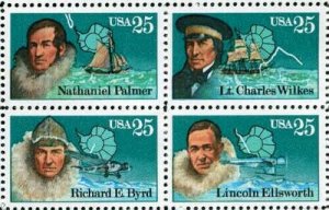 2386 - 2389 Antarctic Explorers Blcck of 4 25¢ Stamps 1988 MNH