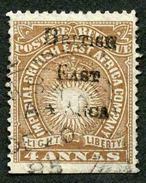 British East Africa SG38 4a yellow-brown Cat 48 pounds