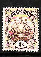 Bermuda-Sc#81- id6-unused hinged 1/4d Caravel-Ships-1928-