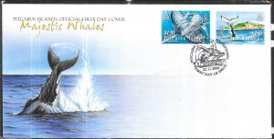 Pitcairn Islands #645-646  Whales on cover  (FDC)  C10.50