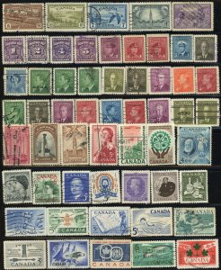 500+ Canada Postage Stamp Collection 1897-1984 Used