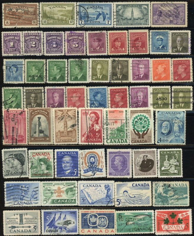 500+ Canada Postage Stamp Collection 1897-1984 Used