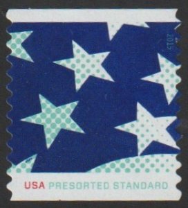 SC# 4962 - (10c) - Flag,  stars & white stripe, used coil single, off paper