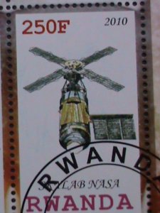 RWANDA-2010-WORLD FAMOUS SPACE CRAFTS- CTO S/S VF- WITH CLEAR  FANCY  CANCEL