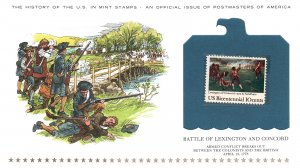 THE HISTORY OF THE U.S. IN MINT STAMPS BATTLE OF LEXINGTON AND CONCORD