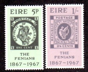 IRELAND 238-9 MNH SCV $1.40 BIN .85 STAMP ON STAMP