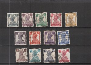 India  Scott#  168-179  Used  (1941-3 King George VI)