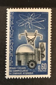 France 1965 #1135, Atomic Energy, MNH.