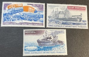 FRENCH SOUTHERN & ANTARCTIC TER.# C61-C63-MINT/NH--AIR-MAIL-1980