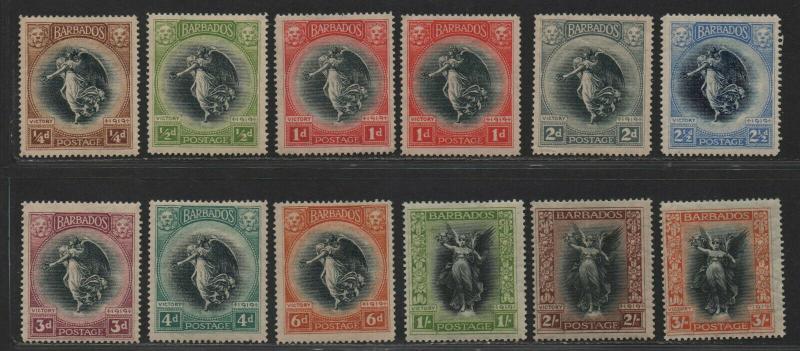 $Barbados Sc#140-151 M/LH/VF, coomplete set, Cv. $183.35