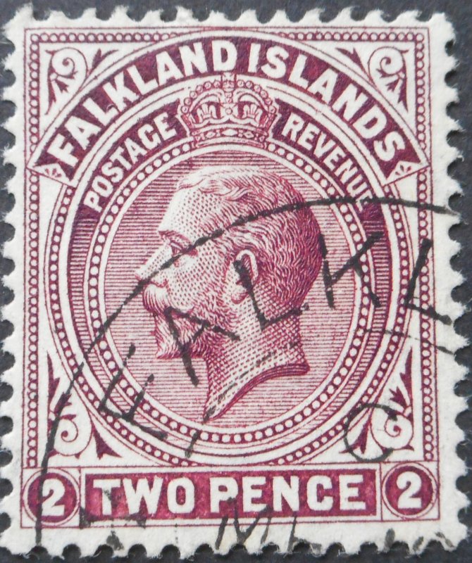 Falkland Islands 1912 GV 2d SG 62 used