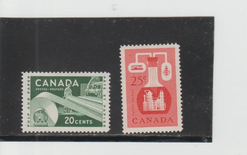 Canada  Scott#  362-363  MH  (1956 Industry)