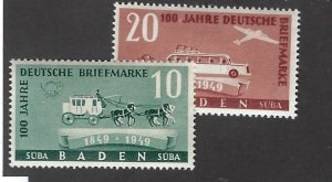 Germany Baden SC 5N43-5N44 Mint F-VF...Great!