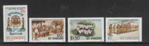 ST. VINCENT #972-975 1986 ANNIVERSIES MINT VF NH O.G