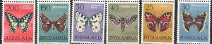 Yugoslavia Sc 724-9 NH set of 1964 - Butterflies