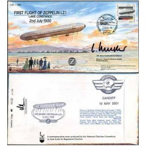 COF1 First Flight of Zeppelin LZ1 Lake Constance Signed Only 100 Produced (B)