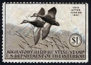 US Sc RW7 m/s signature Federal Duck Hunting Stamp