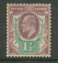 GB EDW VII SG 221   VFU Dull Purple & Green