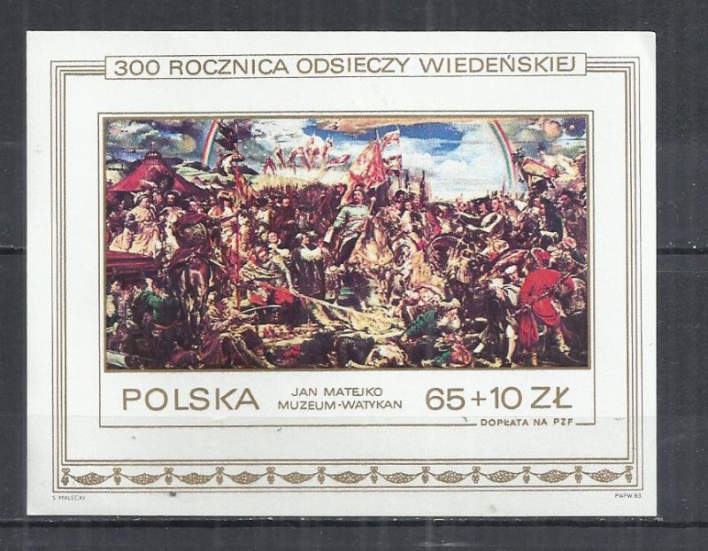 POLAND 1983 - VICTORY ON TURKS BY JAN MATEJKO - MINISHEET - MNH MINT