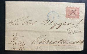 1872 Uleaborg Finland Letter Sheet Cover To Oslo Norway Sc#10