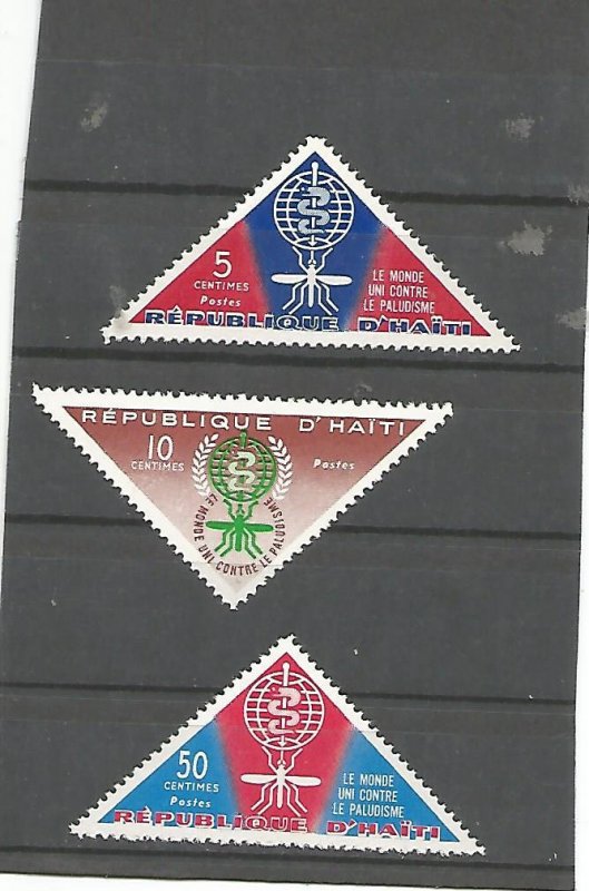 Haiti #486 - #488 Malaria Eradication Emblem