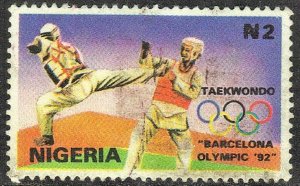 NIGERIA SC# 592 **USED** 1992 2n  OLYMPICS   SEE SCAN
