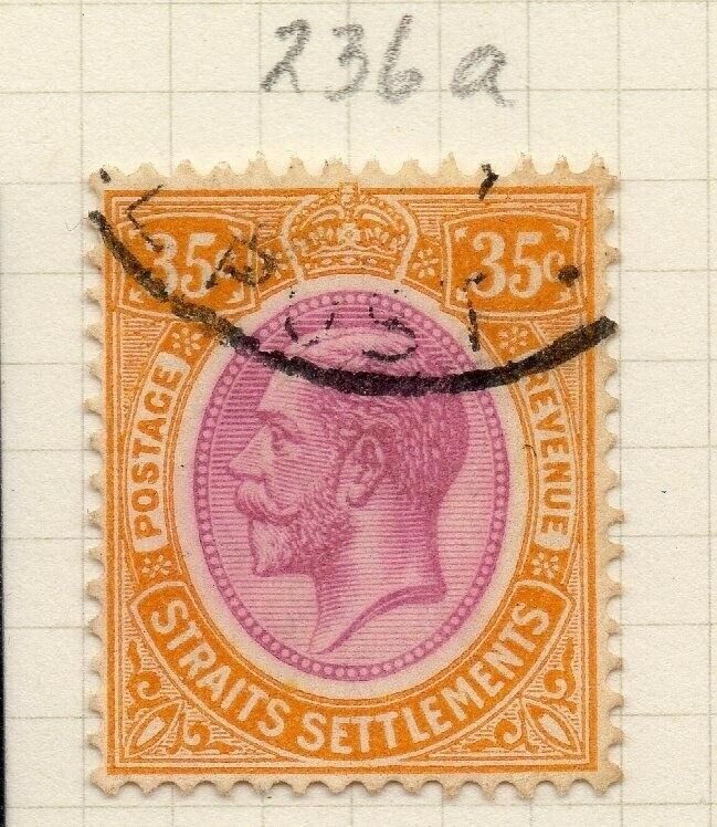 Malaya Straights Settlements 1921 Early Issue Fine Used 35c. 280883