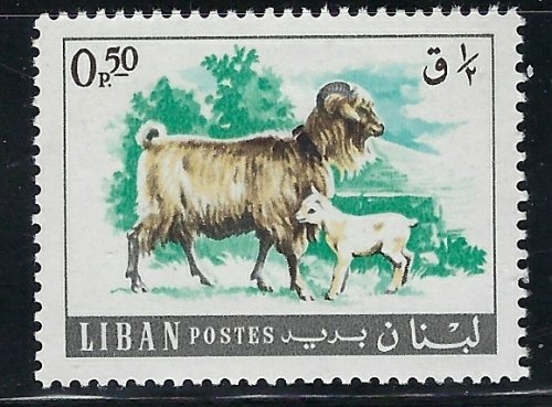 Lebanon 453 MH 1968 Goats (fe9438)