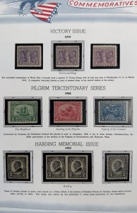 US Scott 537, 537, 537b (reddish violet), 548, 549, 550,  610, 611 (pair), 612