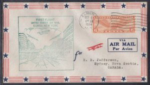 United States FFC - Elmira, NY Oct 1934 First Flight #3
