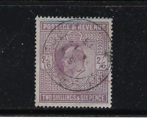 GREAT BRITAIN SCOTT #139 EDWARD VII 1902-11 DEFINITIVES 2/6SH (LILAC)  - USED