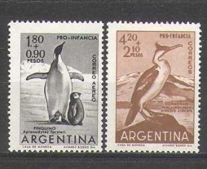 Argentina 1961 BIRDS SEMI POSTAL Set Perforated Mint (NH)