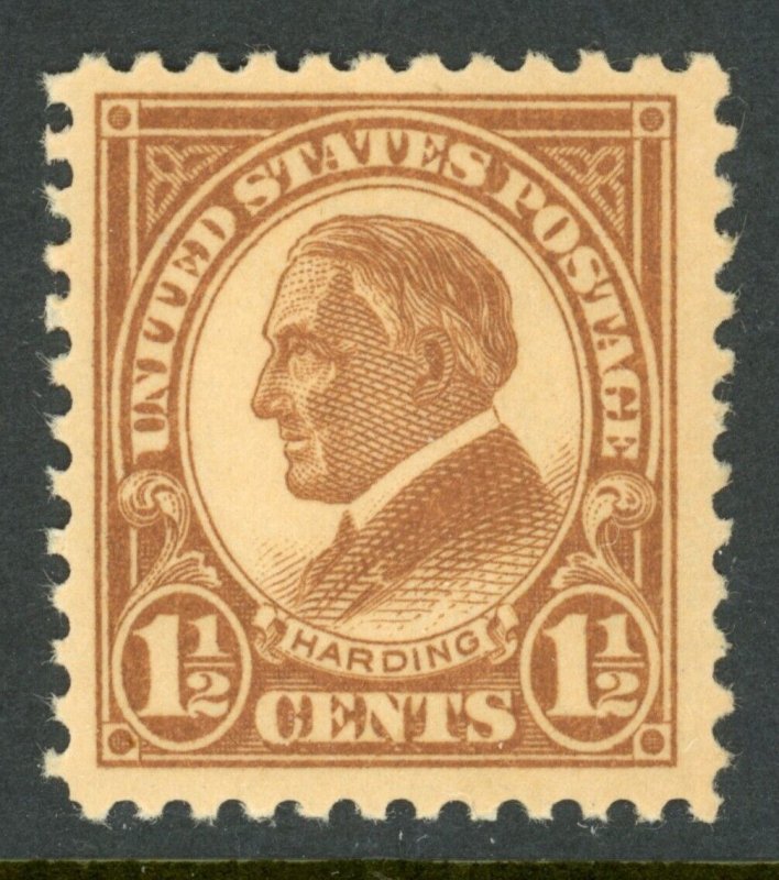 US Stamp #553 Warren G Harding 1-1/2c - MNH - CV $4.10