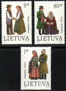 Lithuania Sc #493-495 MNH