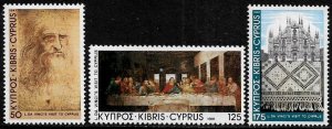 Cyprus #562-4 MNH Set - Da Vinci's Visit to Cyprus Anniversary