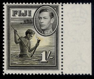 FIJI GVI SG262, 1s black & yellow, NH MINT.