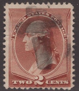 US Scott # 210 2c Washington Fancy Cancel Unusual Cross