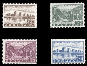 German WWII Occupation, Serbia #Mi. 46-49 Cat€24, 1941 set of four, never hinged
