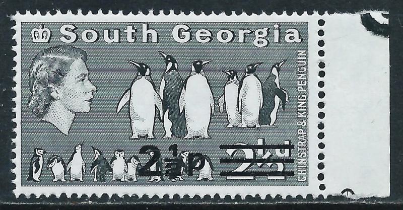 South Georgia, Sc #21b, 2-1/2p on 2-1/2d MNH