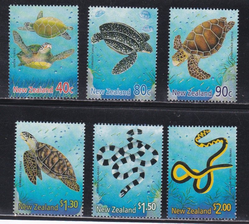 New Zealand  # 1696-1701, Marine Reptiles, Mint NH, 1/2 Cat.