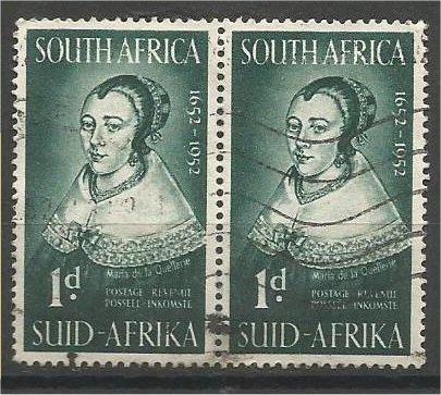 SOUTH AFRICA, 1952, used 1p, Maria de la Quellerie, Scott 116