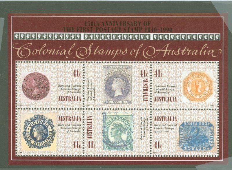 Australia  #1180  Souvenir Sheet (Stamps On Stamps)