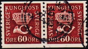 Sweden. 1920 60ore(Coil Pair) S.G.108A Fine Used