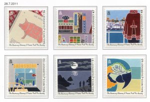 Guernsey 2011 Literary Society Set SG1382/1387 Unmounted Mint