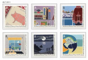 Guernsey 2011 Literary Society Set SG1382/1387 Unmounted Mint 