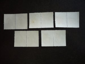 Stamps - Cuba - Scott# 801-805 - Mint Hinged Set of 5 Stamps in Pairs