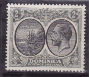 Dominica-Sc#70- id13-unused NH og 2p gray & black KGV-Ships-1923-33-