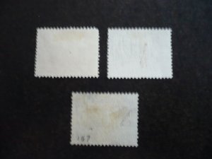 Stamps - Newfoundland - Scott# 173,174,181 - Used Part Set of 3 Stamps