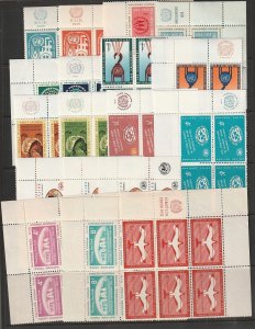 United Nations   NY   MNH Group of MI4 Blocks as shown